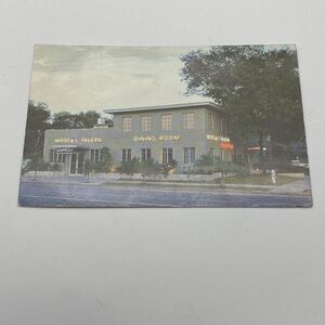 Vtg St Petersburg FL Postcard Moock's Tavern Steakhouse Restaurant Cocktails 50s